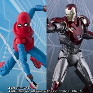 Fabricants - spider man homecoming spider man home made suit iron man mark xlvii limited set sh figuarts 01